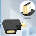 Pikkukuva 4 / 5: 4-pakkauksen litteä HDMI-sovitin, 90 asteen kulmassa oleva pystysuora litteä HDMI-sovitin