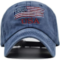 Miniatyrbillede 1 af 5: Amerikansk Flag Hatte Vintage Vasket Distressed Bomuld Dad Hat Base