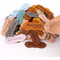 Miniatyrbillede 4 af 5: 50 stykker (10 farver) Håndlavede Lædermærker, Mikrofiber Vævet Læder