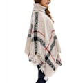Miniatyrbillede 6 af 6: ##/Poncho til kvinder, vinter, høj hals, elegant (1-delt)##/