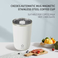 Miniatyrbillede 1 af 4: Hvid Selvomrørende Kop Auto Magnetisk Rustfrit Stål Kaffe Kop