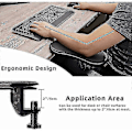 Miniatyrbild 2 av 5: Justerbart Armstöd Datorarmstöd, Ergonomiskt Justerbart Datorhandledsstöd Musmatta För Armstöd, Justerbar Armstöds Skrivbordsförlängare För