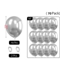 Pikkukuva 3 / 6: ##/Hopeapallot 70 kpl 10 tuuman Metalliset Pallot Hopea Metalliset Pallot Kiiltävät Lateksipallot##/