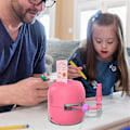 Miniatyrbillede 5 af 5: Interaktiv Uddannelsesmæssig Tegnerobot Læringslegetøj med 100 Kort Tidlig Uddannelsesmæssigt Legetøj til Pige