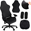 Miniatyrbild 2 av 5: Set med 4 gamingstolöverdrag med armstöd/ryggstöd för offi