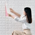 Pikkukuva 2 / 5: 6 kpl 3D tiiliseinätarroja, 3D tiiliseinäpaperi, DIY itseliimautuvat