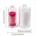 Miniatyrbillede 2 af 5: 1 stk Bomuldspodæske 2 Runde Æsker Transparent Akryl Makeup St