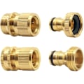 Miniatyrbillede 2 af 5: Havehane Slange Hurtigkobling Messing Hurtig Slange Endekobling Have