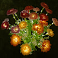 Miniatyrbild 3 av 5: ##/Solcellsdriven lila snölotuslykta utomhus simulerad lykta##/