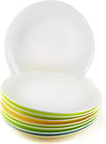 Återanvändbara Plasttallrikar för Dessert, Camping, Fest, 20cm, Mikrovågsugnssäkra