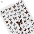 Miniatyrbild 1 av 5: Nagelsticker Levande 3D-effekter Ultratunna Populära Leopard Sliders Konstdekorationer Djurmönster för Manikyr 6