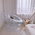 Miniatyrbillede 2 af 5: ##/Oppustelig Stol Transparent Oppustelig Sofa Stol Sofa Blæs Op Sofa##/