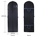 Pikkukuva 1 / 5: Hääpukupeite Musta 60x180cm Ripustusvaatteiden Peite Näkyvä
