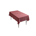 Miniatyrbillede 1 af 5: ##/Dug 140 x 140 cm rubin hvid ternet##/