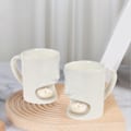 Miniatyrbillede 3 af 5: 1/2 stk. Chokoladefondue Krus 200ml Keramisk Kaffekop med Gafler Smelte Krus til Chokolade Ost Smør Fyrfadslys Fonduegryde Hyggelig Atmosfære M 1pc