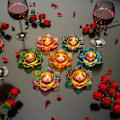 Miniatyrbillede 2 af 5: ##/Lotus Tealight Harpiksform, Silikonforme til Tealightlys, F##/