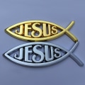 Miniatyrbillede 1 af 5: 6 stk. 3 stilarter af Jesusfisk 3D klistermærker Bilsticker Jeep Sticker