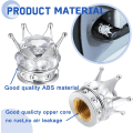 Miniatyrbilde 1 av 5: 4 Kroner Ventilhetter (Hvit) Universal Bling Ventilhette Krystall