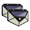 Miniatyrbild 2 av 4: 2-pack solbelysning med rörelsesensor 100LED fyrkantig