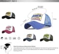 Miniatyrbild 1 av 5: Vintage Mesh Basebollkeps Golfhatt Strandbomullsjusterbar Kep A