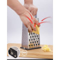 Miniatyrbillede 3 af 5: Sølv 4-sidet (tre huller) rustfrit stål rivejern med gravering