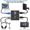Miniatyrbild 3 av 5: Inspelningskort för video, Capture Card med mikrofon 4K HDMI Loop-O
