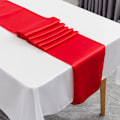 Miniatyrbild 1 av 5: ##/Set med 1 sidenband i satin för bröllop, födelsedag, bankett, röd 30cm*275cm lång##/
