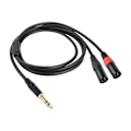 Miniatyrbilde 1 av 5: 6,35 mm TRS hann til XLR hann lyd stereo mikrofonkabel tokanals anti-interferens bærbar balansert høyttaler mikrofonkabel adapter 1M