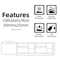 Pikkukuva 2 / 3: Korunumero Tarra Hinta Tarra Liima F Muotoinen Etiketti Paperi M110/m200 Tulostimelle Lämpöpaperirullat 30*25+45mm 100kpl Etiketti