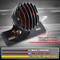 Miniatyrbillede 4 af 5: ##/Rund og sort metal baglygte til mountainbikes og motorcykler, baglygte,##/
