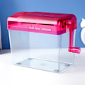 Miniatyrbilde 1 av 6: ##/Håndpapirshredder Bærbar Minishredder Manuell Shredder A6 Papirdokumenter##/