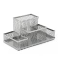 Miniatyrbillede 1 af 4: Multifunktionel Metal Skrivebordsarrangør Blyantsholder med Mesh Skuffe