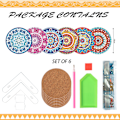Miniatyrbilde 3 av 5: ##/Set med 6 DIY diamantmaleri-underkopper - Unicorn##/