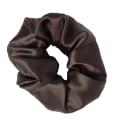 Miniatyrbillede 2 af 5: One Piece Sort Silke Scrunchie Hårring Kvinders Hestehale Holder