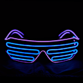 Pikkukuva 1 / 4: Shutter EL Wire Neon -lasit Flashing LED -aurinkolasit Valo C