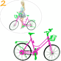 Miniatyrbild 1 av 5: ##/Barbie Dockhus och Cykeltillbehör - Rosa, Lekhus Utbilda##/