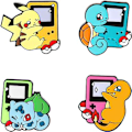 Miniatyrbillede 2 af 5: 4 stk. Pocket Monster Lille Ilddrage Anime Søde Emblemer S