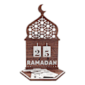 Miniatyrbilde 1 av 5: Ramadan Nedtelling Kalender Tre Rundt Blad Dekor Display Form DIY Eid Mubarak Festival Borddekorasjon C