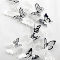 Miniatyrbilde 4 av 5: ##/36 Stykker 3D Fargerike Krystall Sommerfugl Veggklistremerker med Frost##/