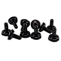 Miniatyrbilde 1 av 5: 10 x Vanntett Vippebryterhette Svart Gummideksel 6mm Diameter