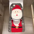 Set med 2 toalettsitsar för julen - Jultomte, - Juldekoration