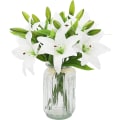 Miniatyrbillede 2 af 5: 6 Kunstige Lily Blomster Hvide Buketter, Realistiske Falske Lily Bl