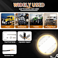Miniatyrbillede 4 af 6: ##/4 stk. 126W LED Spotlys Bar Off Road med 4\" Amber Strobe Halo Ring##/