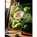 Miniatyrbild 1 av 5: ##/30x40cm 5D DIY Diamantmålning Set - Grön ritbräda,##/