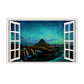 Pikkukuva 1 / 4: ##/43.5x70cm Simuloitu Ikkuna Tarra - Aurora Maisema 3D Seinätaulu D##/
