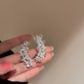 Miniatyrbilde 5 av 5: 1 par Design sense geometriske uregelmessige krystaller uten hull stang