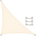 Miniatyrbilde 2 av 5: Skyggeseil 3x3x3 meter Beige Trekantet i PES Markise for Hage