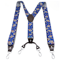Miniatyrbilde 1 av 5: ##/Y-formede seler - blått mønster, unisex, tri-klips seler,##/