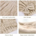 Miniatyrbillede 1 af 5: 2 Pak (Kaffebrun) Mikrofiber Håndklæder til Hårtørring, Superabsorberende