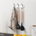 Miniatyrbilde 4 av 5: Veggmontert klesstativ med 3 kroker, badehåndkleholder, SUS304 rustfritt stål